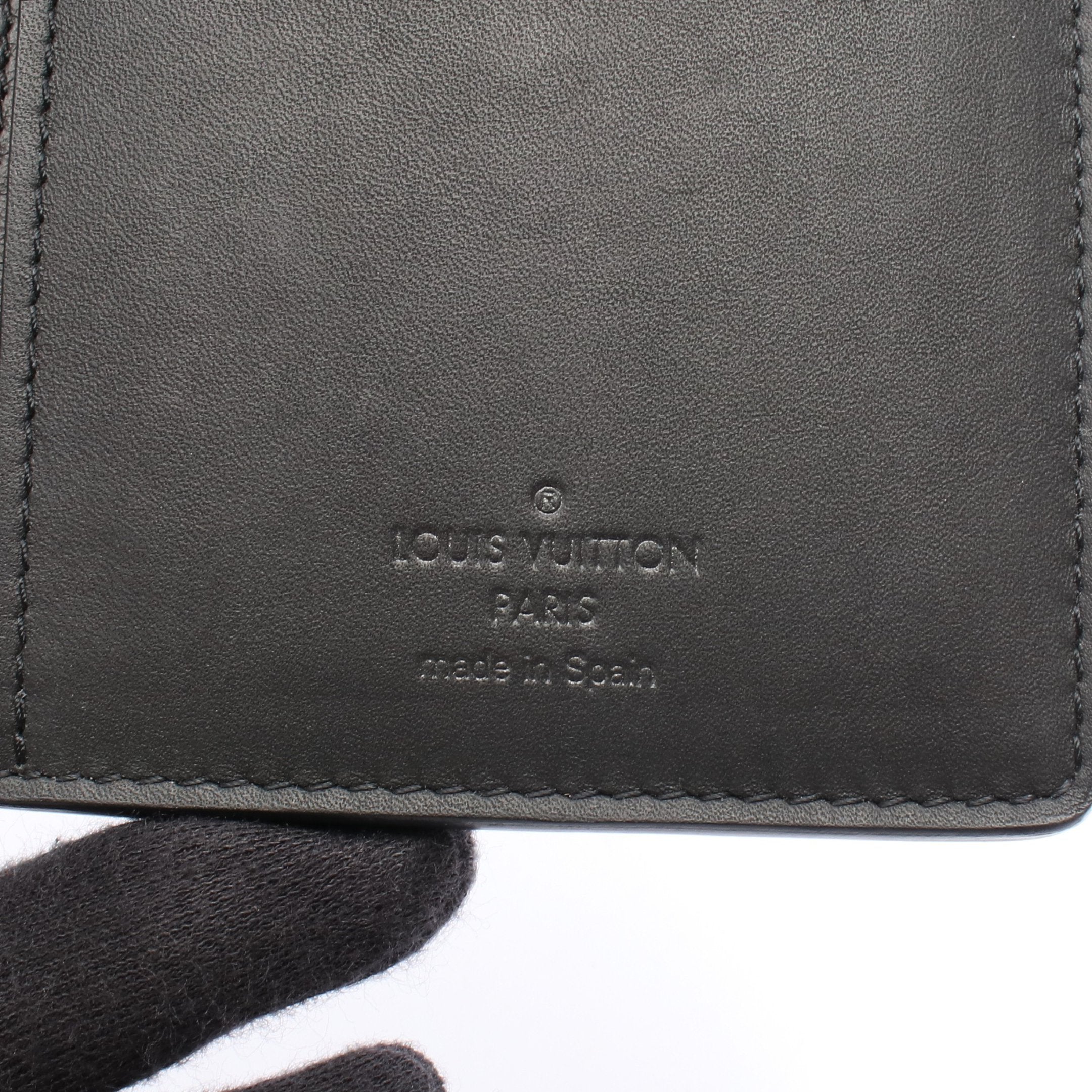 ポルトフォイユ ブラザ ダミエアンフィニ 二つ折り長財布 レザー