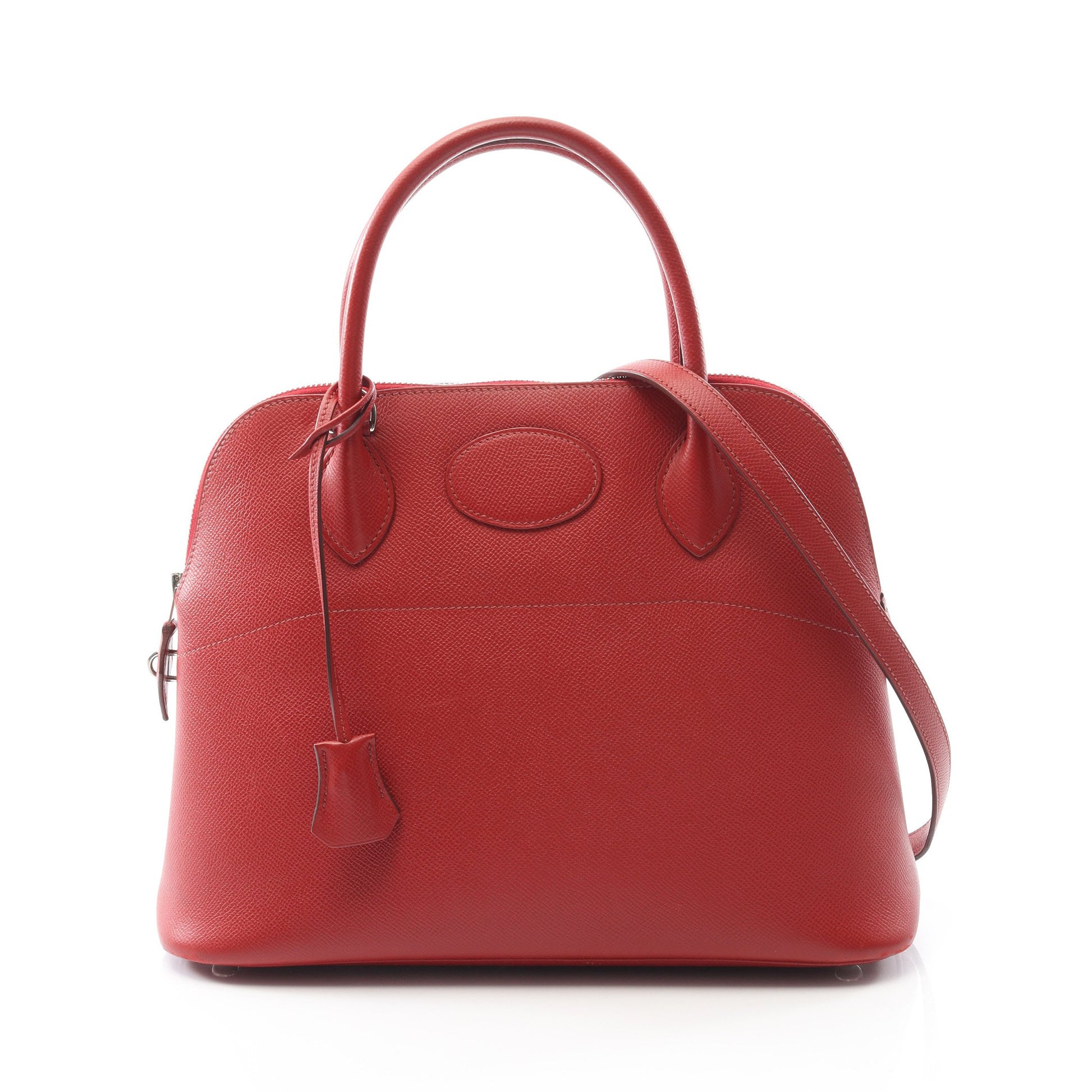 ボリード31 ルージュガランス ハンドバッグ ヴォーエプソン レッド シルバー金具 2WAY □M刻印 エルメス バッグ HERMES