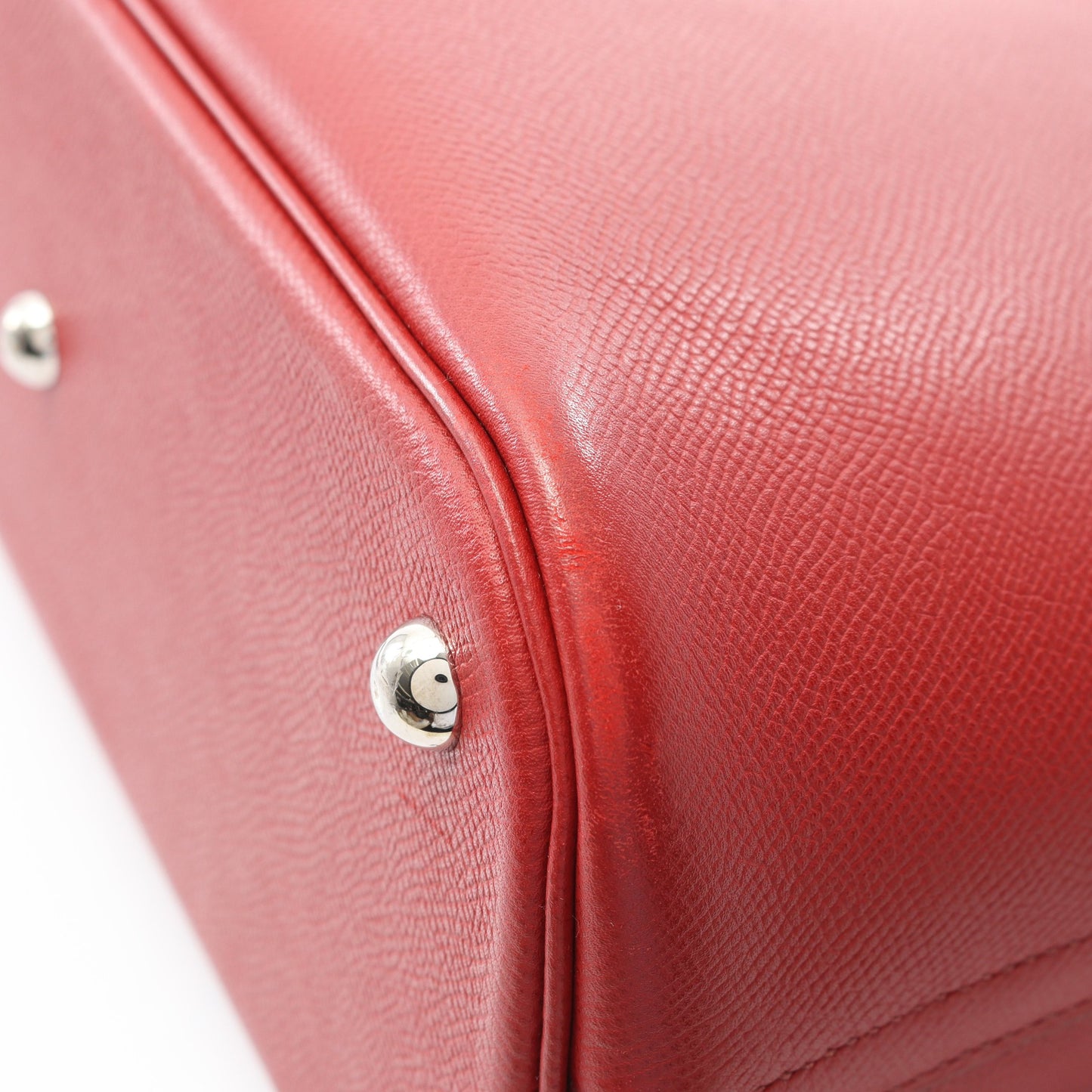 ボリード31 ルージュガランス ハンドバッグ ヴォーエプソン レッド シルバー金具 2WAY □M刻印 エルメス バッグ HERMES