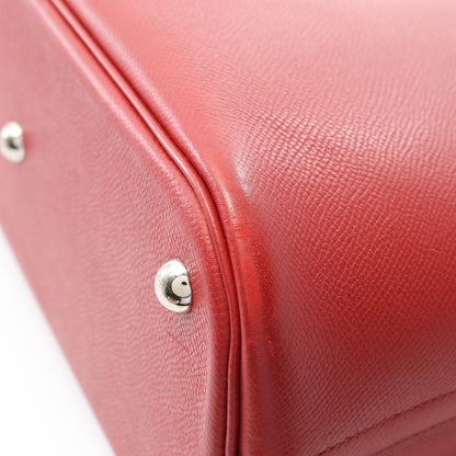 ボリード31 ルージュガランス ハンドバッグ ヴォーエプソン レッド シルバー金具 2WAY □M刻印 エルメス バッグ HERMES