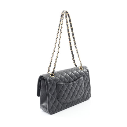 マトラッセ Wフラップ Wチェーンショルダーバッグ キャビアスキン ブラック ゴールド金具 シャネル バッグ CHANEL