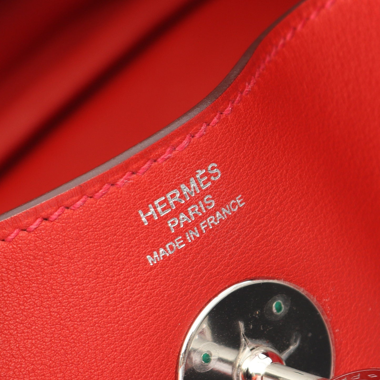 リンディ26 ルージュトマト ショルダーバッグ ヴォースイフト レッド シルバー金具 X刻印 エルメス バッグ HERMES
