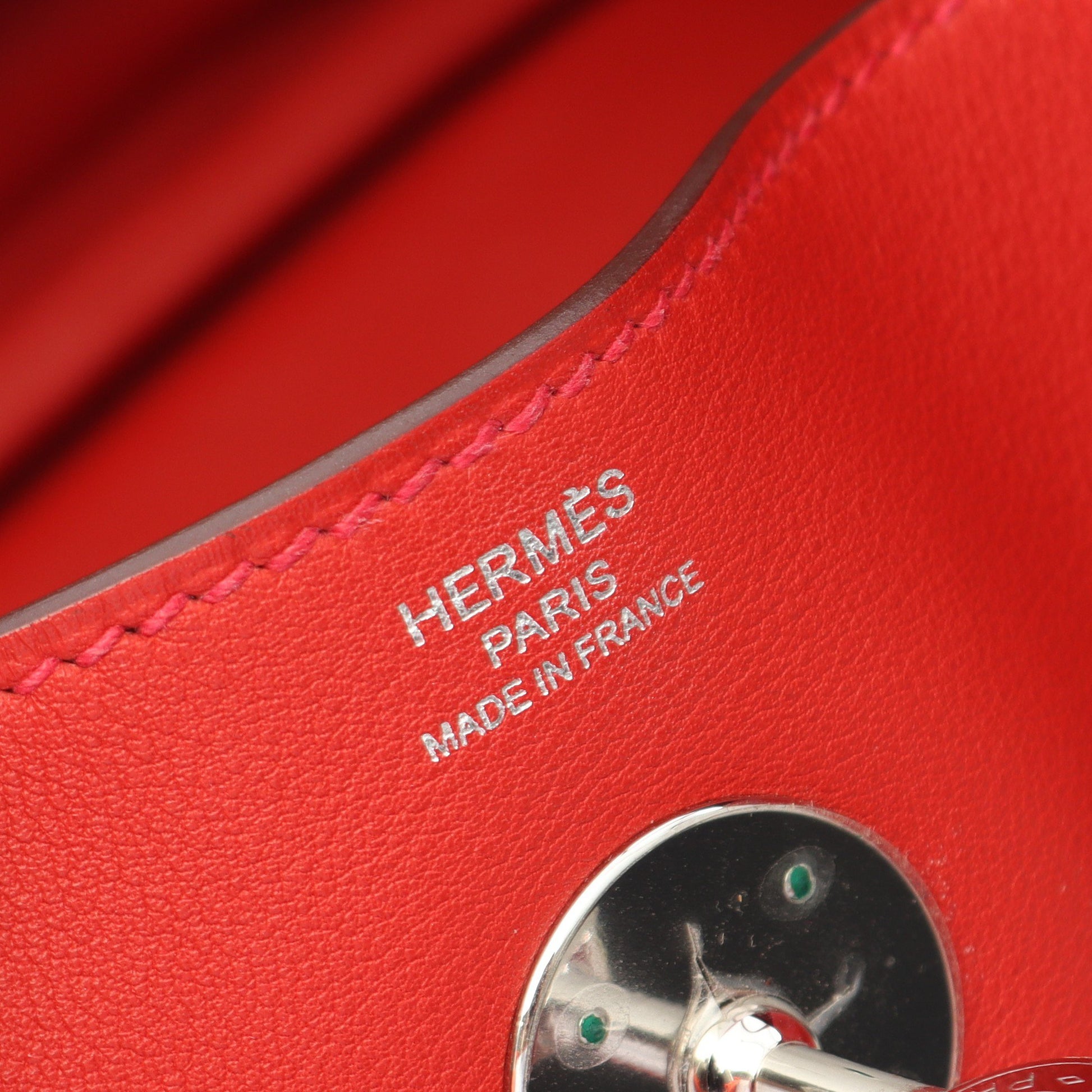 リンディ26 ルージュトマト ショルダーバッグ ヴォースイフト レッド シルバー金具 X刻印 エルメス バッグ HERMES