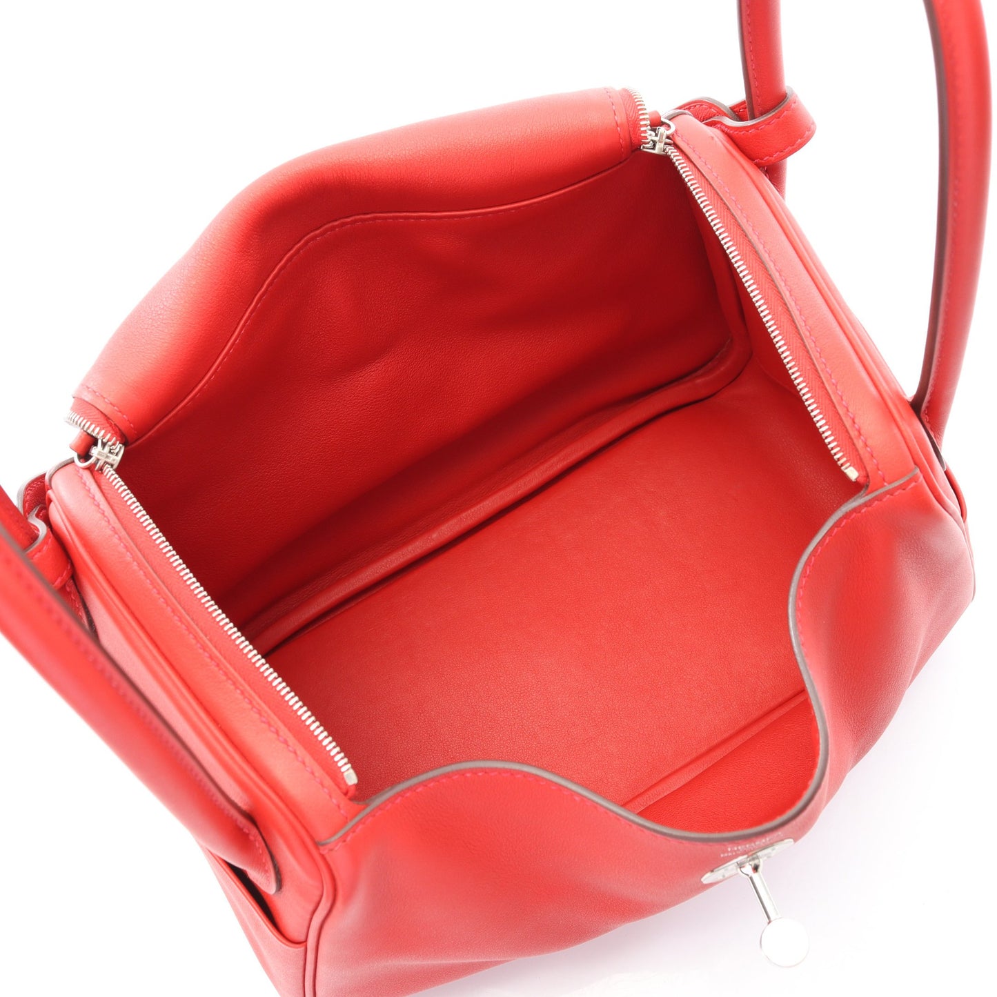 リンディ26 ルージュトマト ショルダーバッグ ヴォースイフト レッド シルバー金具 X刻印 エルメス バッグ HERMES