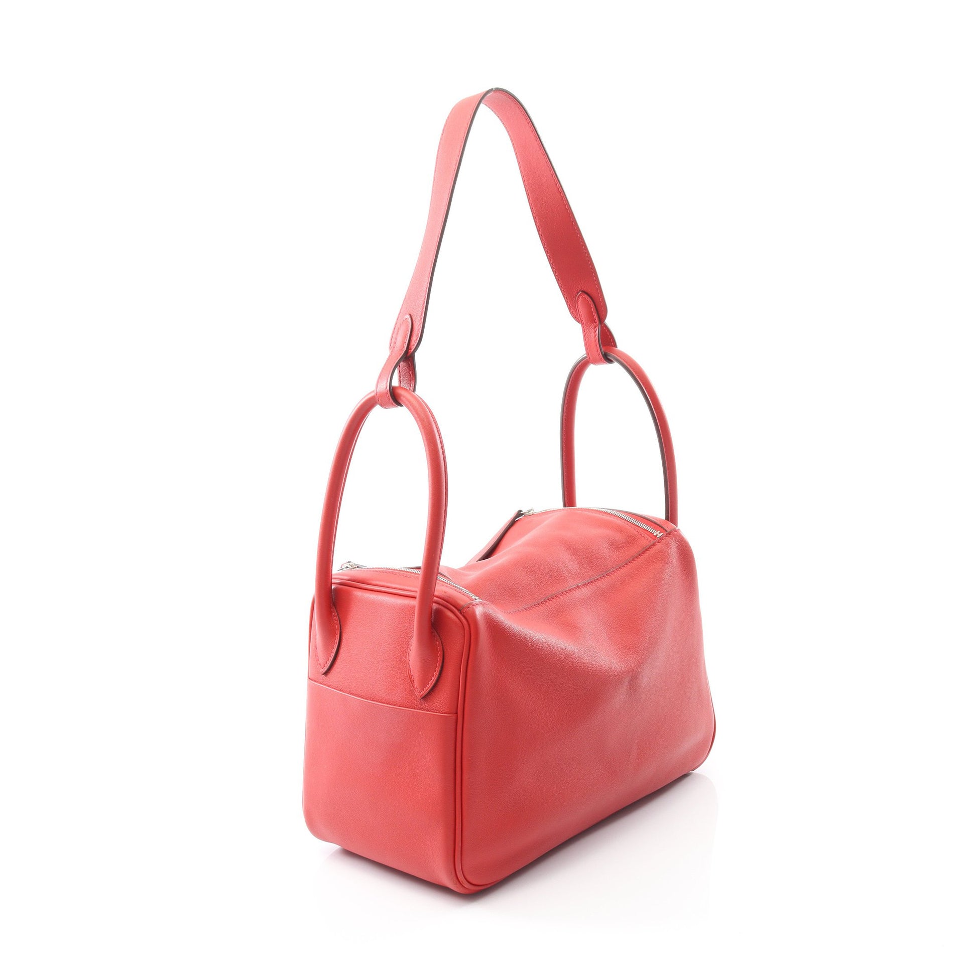 リンディ26 ルージュトマト ショルダーバッグ ヴォースイフト レッド シルバー金具 X刻印 エルメス バッグ HERMES