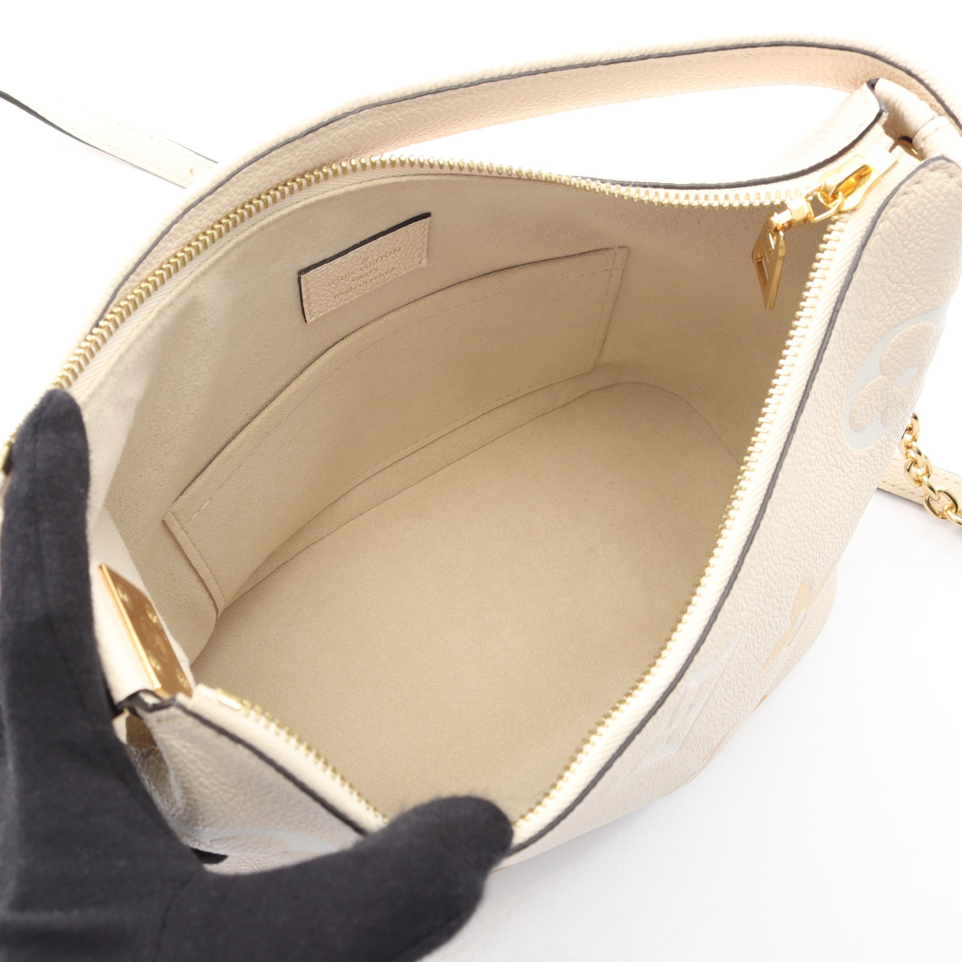 マシュマロPM モノグラムアンプラント クレームサフラン ハンドバッグ レザー アイボリー 2WAY ルイヴィトン バッグ LOUIS VUITTON