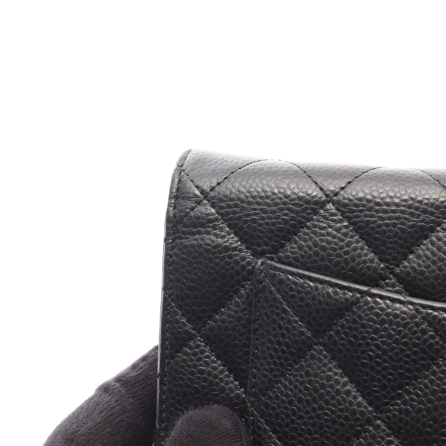 マトラッセ チェーンウォレット キャビアスキン ブラック シルバー金具 シャネル バッグ CHANEL