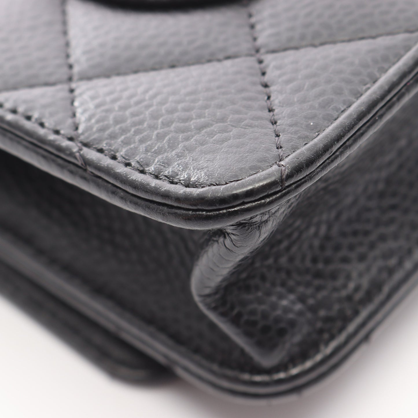 マトラッセ チェーンウォレット キャビアスキン ブラック シルバー金具 シャネル バッグ CHANEL