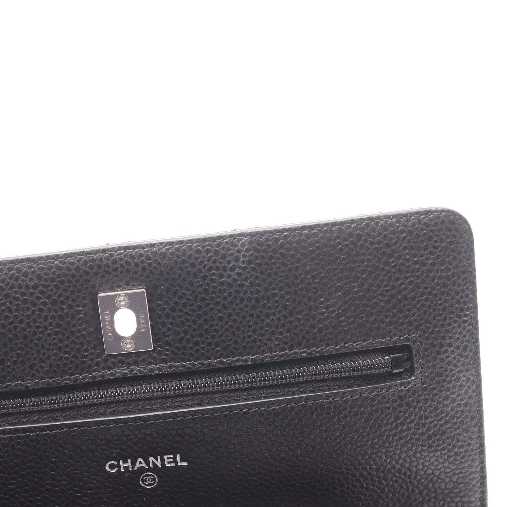 マトラッセ チェーンウォレット キャビアスキン ブラック シルバー金具 シャネル バッグ CHANEL