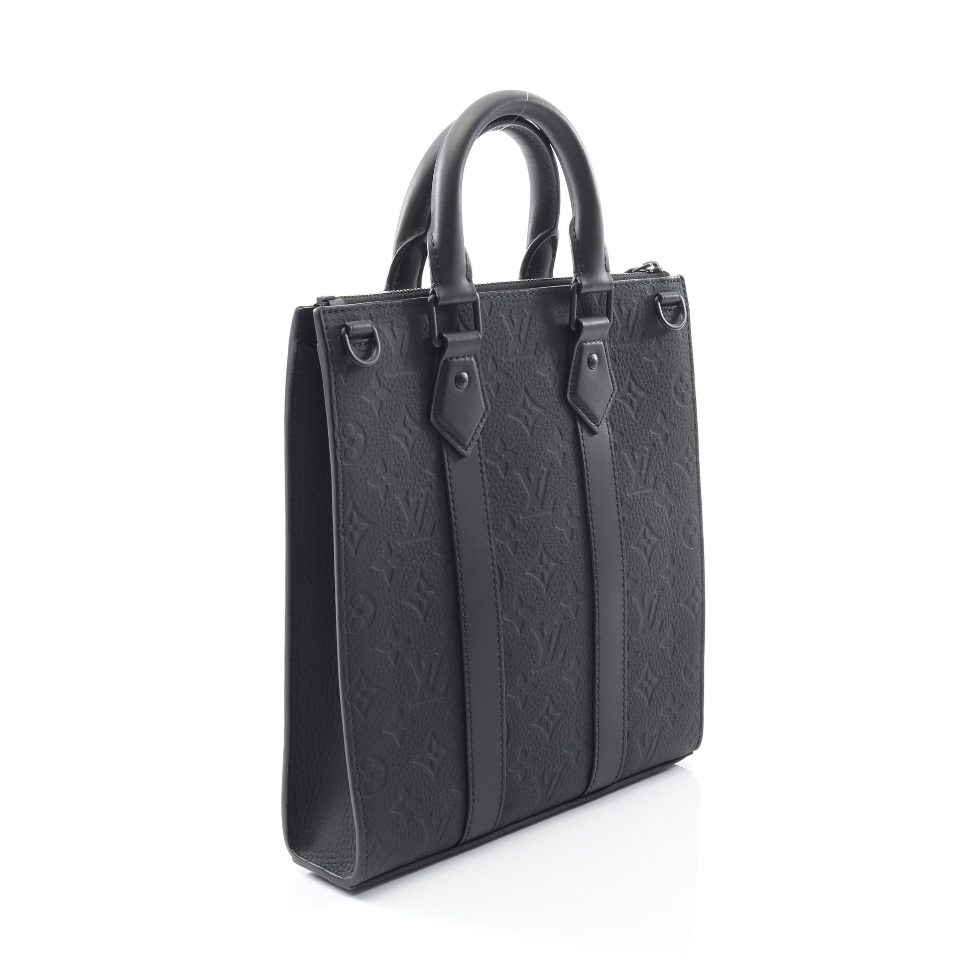 サックプラ クロス モノグラムトリヨン ハンドバッグ トートバッグ レザー ブラック 2WAY ルイヴィトン バッグ LOUIS VUITTON