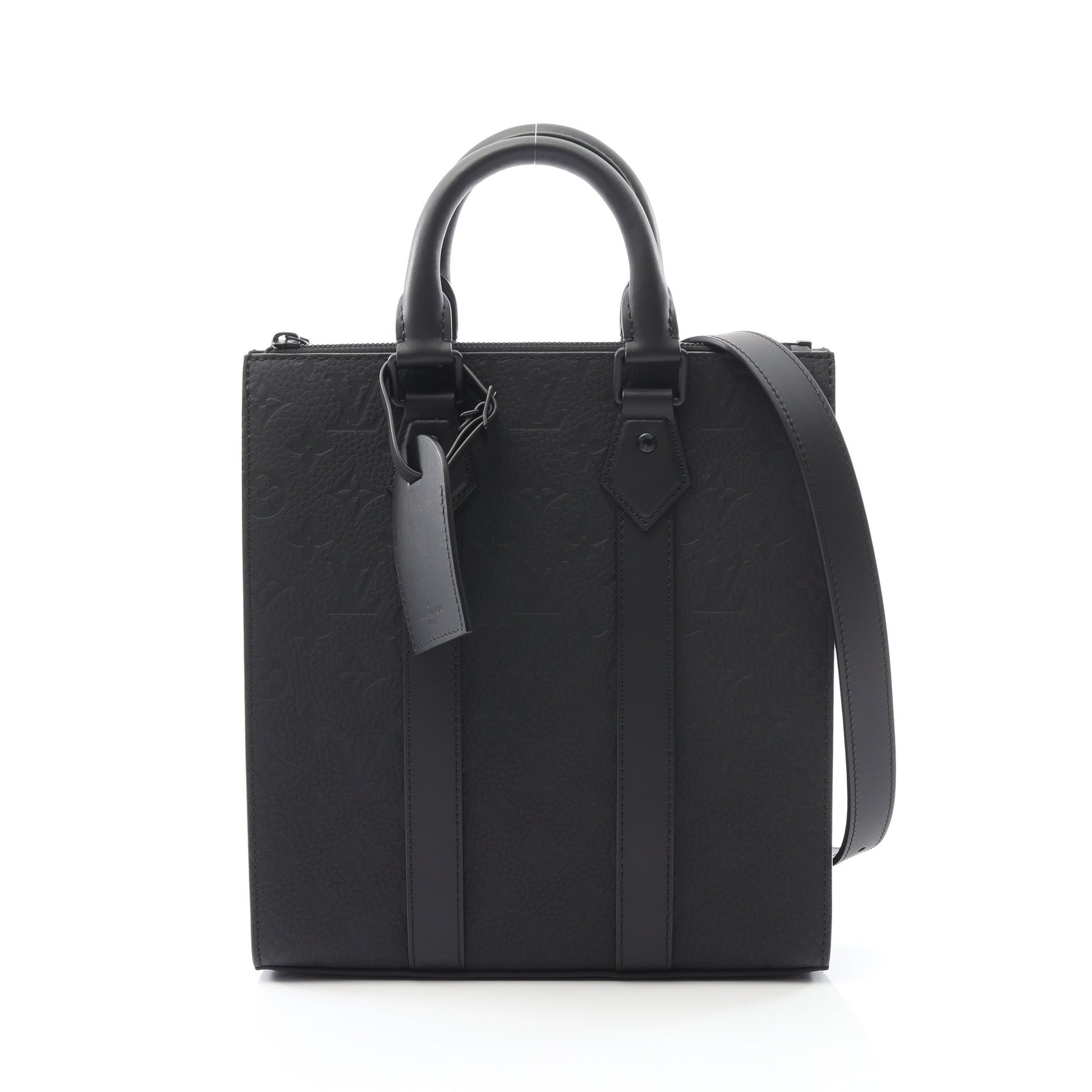 サックプラ クロス モノグラムトリヨン ハンドバッグ トートバッグ レザー ブラック 2WAY ルイヴィトン バッグ LOUIS VUITTON