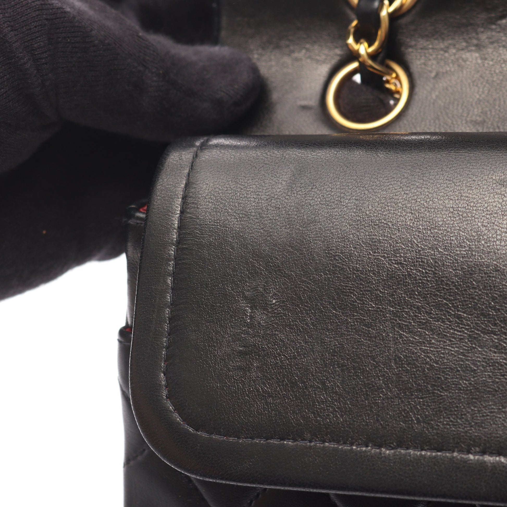 マトラッセ Wフラップ Wチェーンショルダーバッグ ラムスキン ブラック ゴールド金具 シャネル バッグ CHANEL