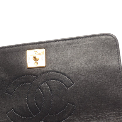 ミニマトラッセ フルフラップ チェーンショルダーバッグ ラムスキン ブラック ゴールド金具 シャネル バッグ CHANEL
