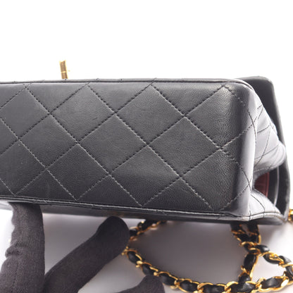 マトラッセ Wフラップ Wチェーンショルダーバッグ ラムスキン ブラック ゴールド金具 シャネル バッグ CHANEL