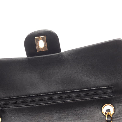 マトラッセ Wフラップ Wチェーンショルダーバッグ ラムスキン ブラック ゴールド金具 シャネル バッグ CHANEL