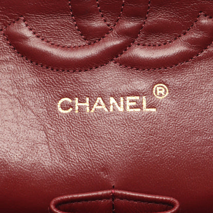マトラッセ Wフラップ Wチェーンショルダーバッグ ラムスキン ブラック ゴールド金具 シャネル バッグ CHANEL