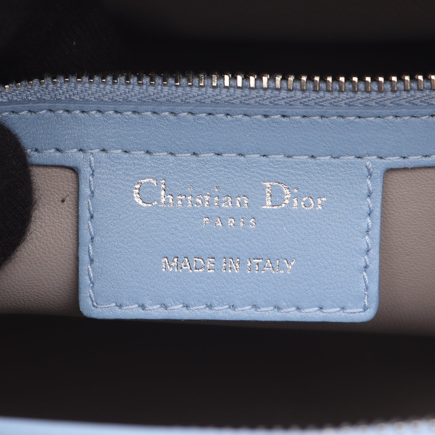 レディディオール ラージ カナージュ ハンドバッグ バイカラー レザー ライトブルー グレー 2WAY クリスチャンディオール バッグ Christian Dior