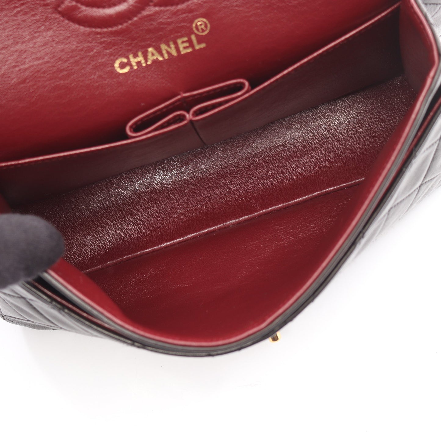 マトラッセ Wフラップ Wチェーンショルダーバッグ ラムスキン ブラック ゴールド金具 シャネル バッグ CHANEL