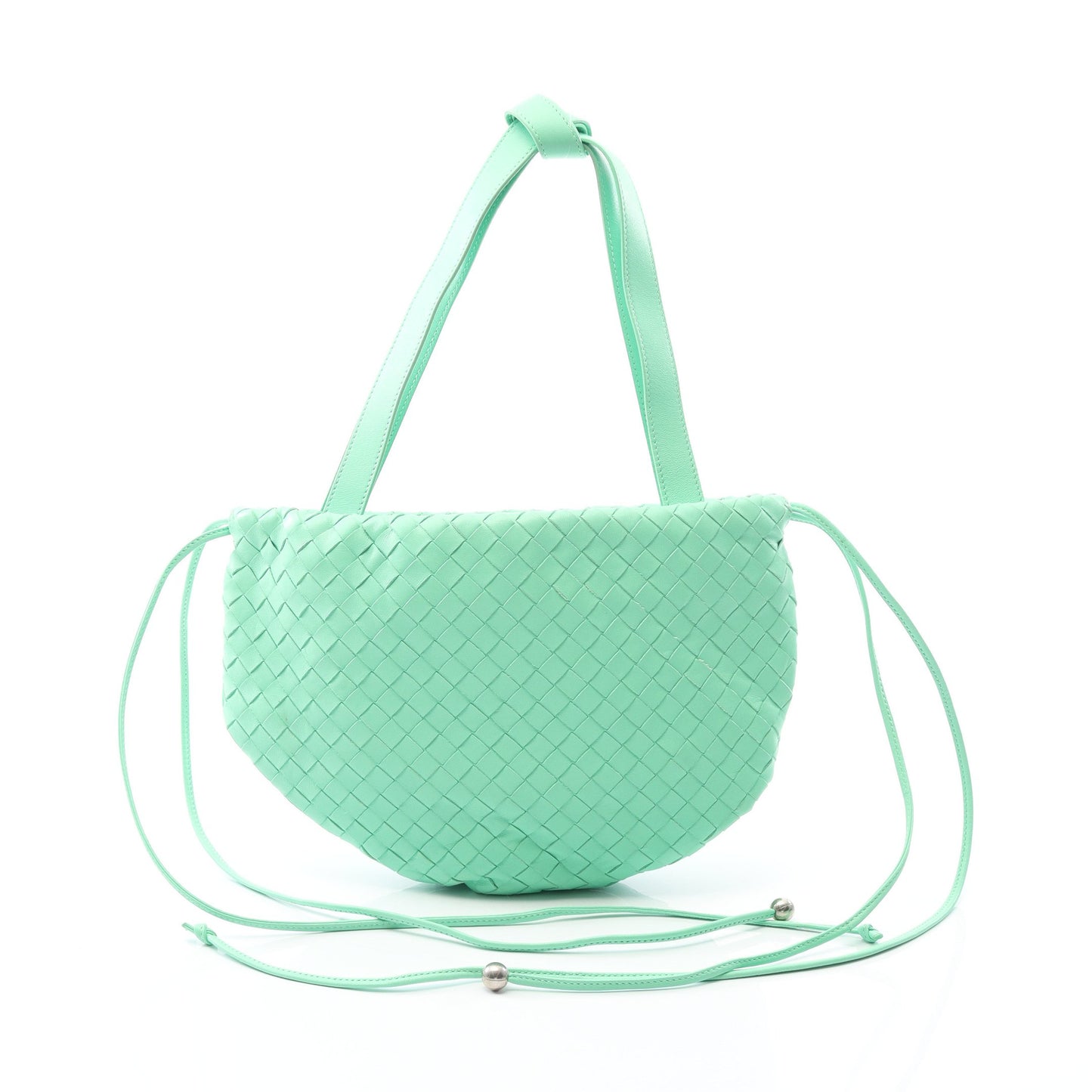 THE BULB SMALL バルブ スモール イントレチャート ハンドバッグ レザー ライトグリーン ボッテガヴェネタ バッグ BOTTEGA VENETA