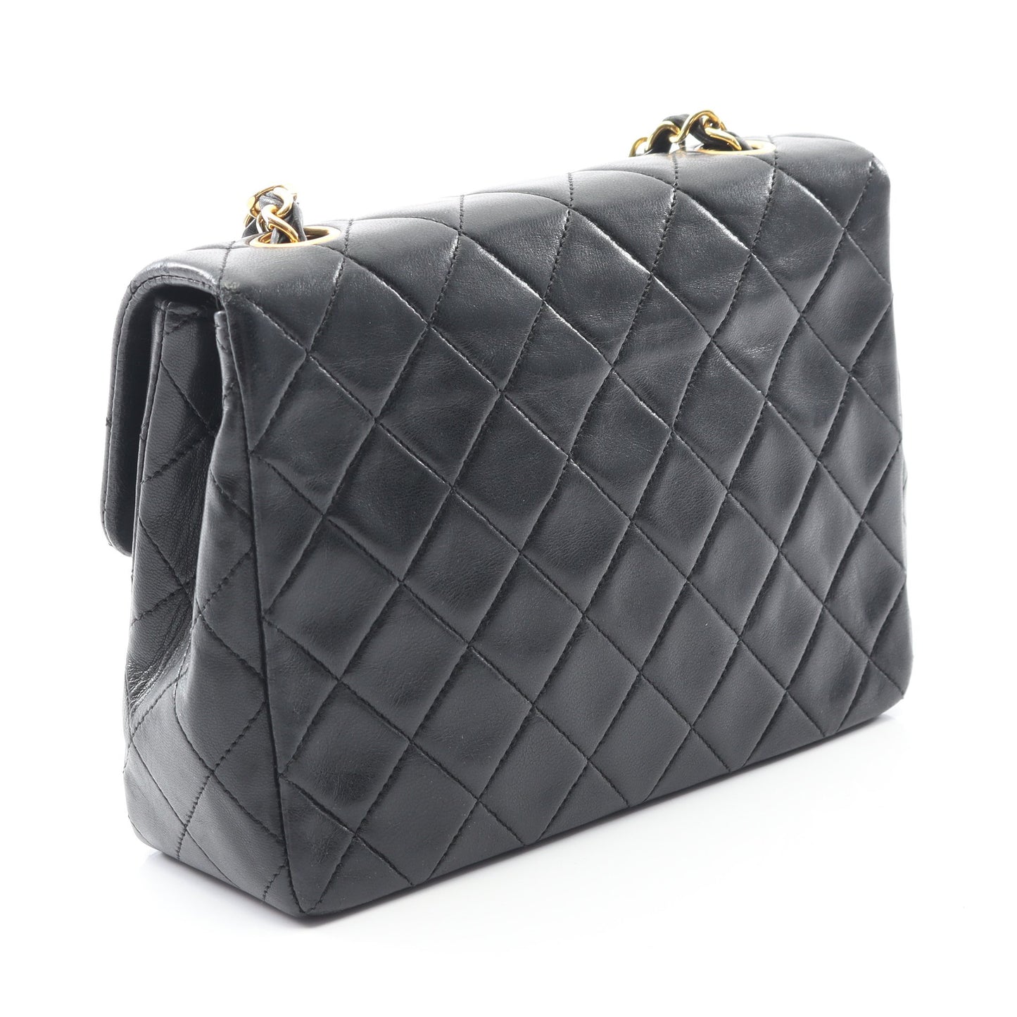 ミニマトラッセ20 チェーンショルダーバッグ ラムスキン ブラック ゴールド金具 ヴィンテージ シャネル バッグ CHANEL