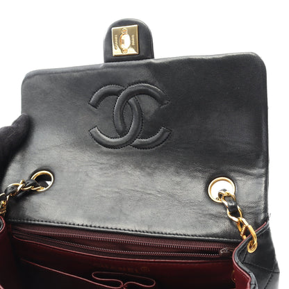 ミニマトラッセ20 チェーンショルダーバッグ ラムスキン ブラック ゴールド金具 ヴィンテージ シャネル バッグ CHANEL