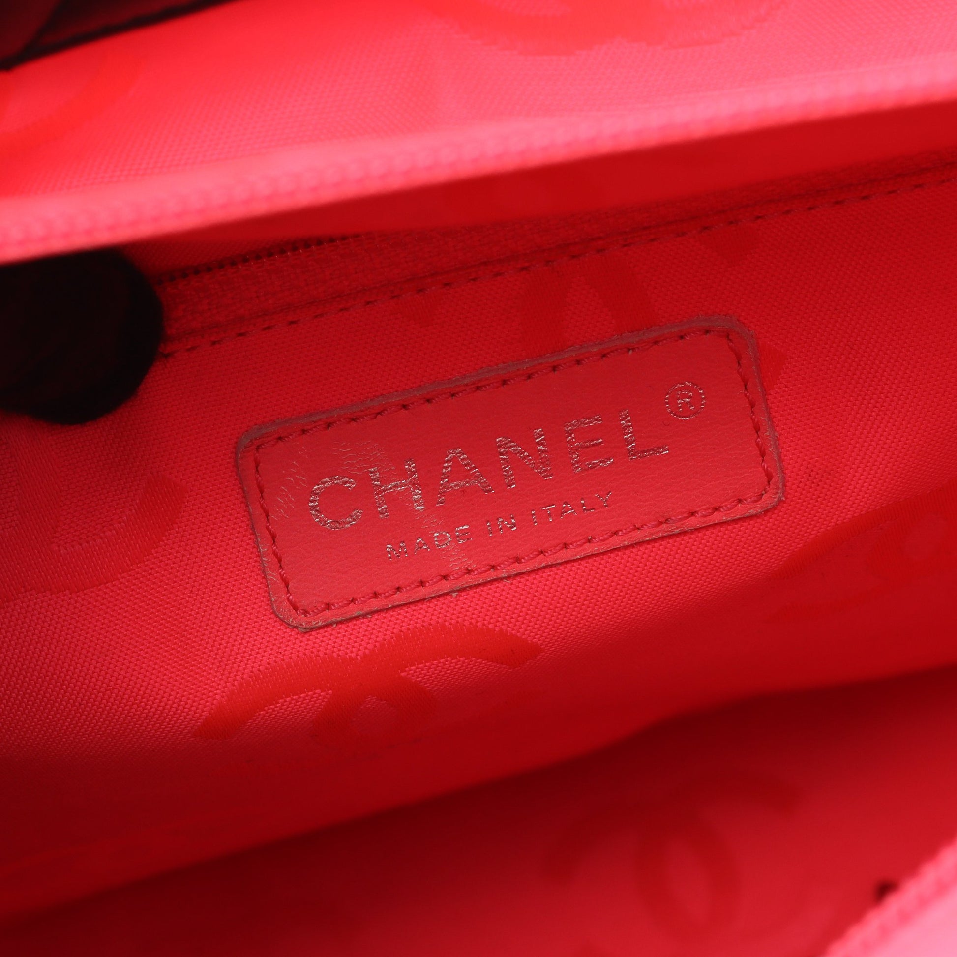 カンボンライン ラージ ショルダーバッグ トートバッグ レザー ブラック ホワイト シルバー金具 シャネル バッグ CHANEL