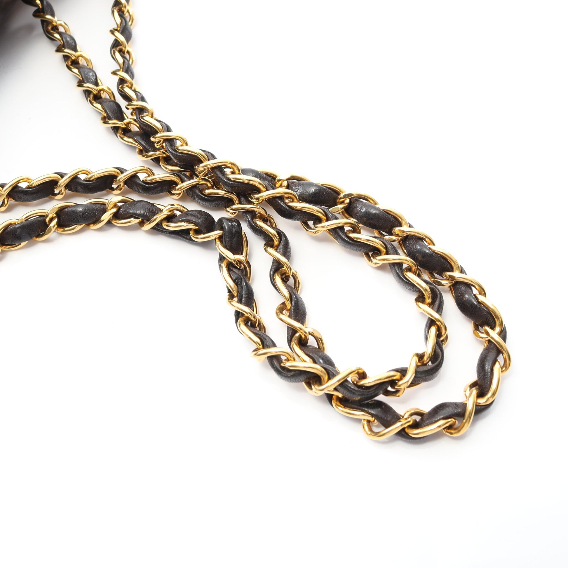 マトラッセ パリ限定 Wチェーンショルダーバッグ ラムスキン ブラック コンビ金具 ヴィンテージ シャネル バッグ CHANEL
