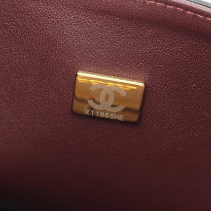 マトラッセ Wフラップ Wチェーンショルダーバッグ ラムスキン ブラック ゴールド金具 シャネル バッグ CHANEL