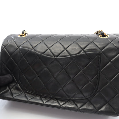 マトラッセ Wフラップ Wチェーンショルダーバッグ ラムスキン ブラック ゴールド金具 ヴィンテージ シャネル バッグ CHANEL