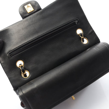 マトラッセ Wフラップ Wチェーンショルダーバッグ ラムスキン ブラック ゴールド金具 ヴィンテージ シャネル バッグ CHANEL