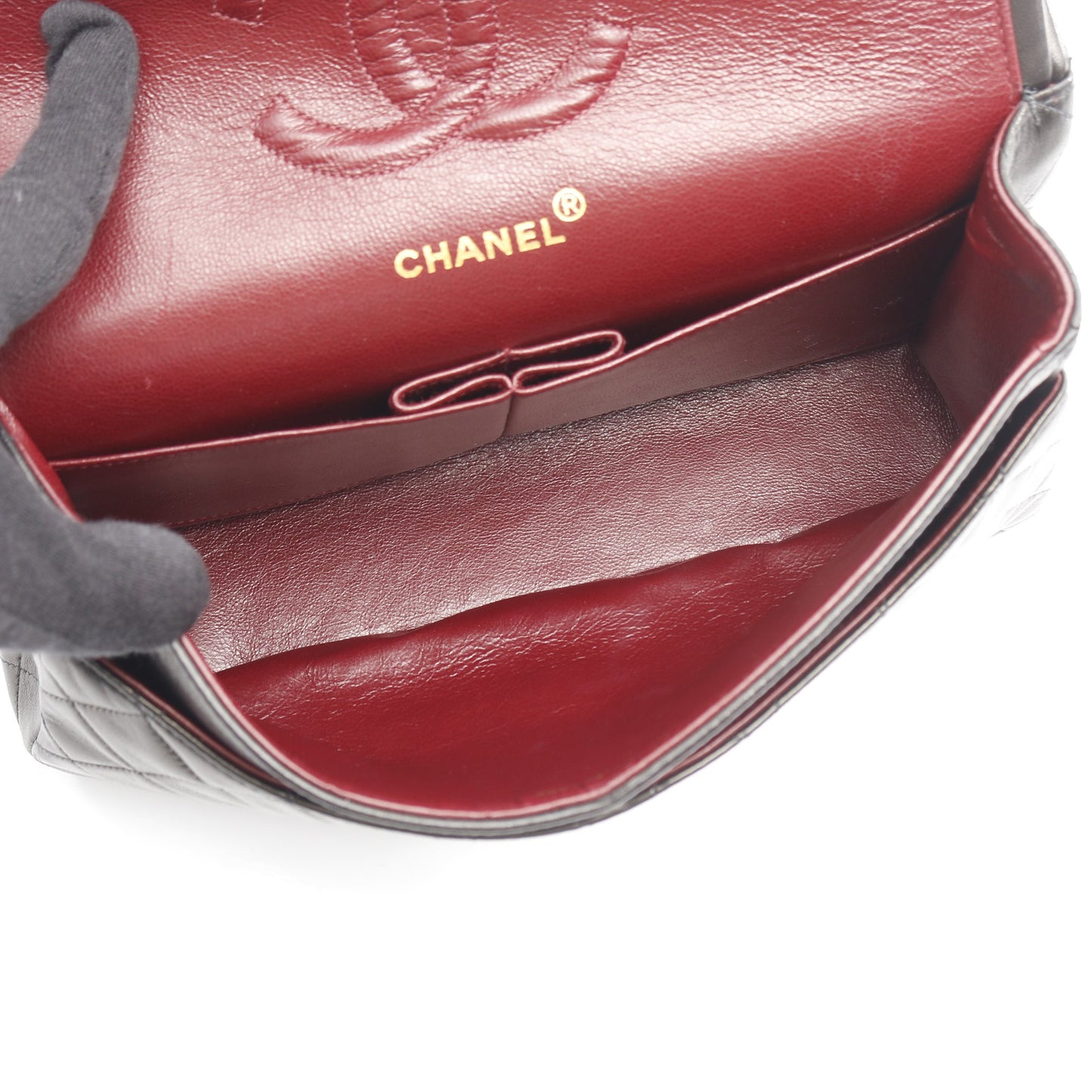 マトラッセ Wフラップ Wチェーンショルダーバッグ ラムスキン ブラック ゴールド金具 シャネル バッグ CHANEL