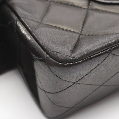 マトラッセ Wフラップ Wチェーンショルダーバッグ ラムスキン ブラック ゴールド金具 シャネル バッグ CHANEL