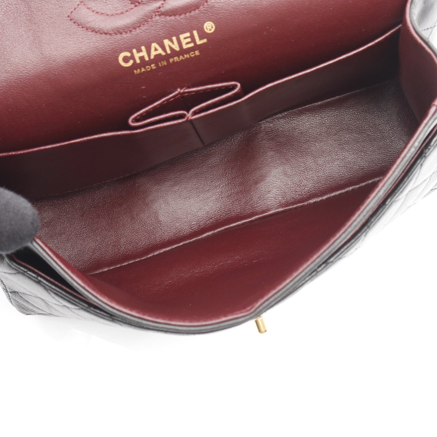 マトラッセ Wフラップ Wチェーンショルダーバッグ ラムスキン ブラック ゴールド金具 シャネル バッグ CHANEL