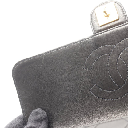 マトラッセ チェーンショルダーバッグ ラムスキン ブラック ゴールド金具 シャネル バッグ CHANEL