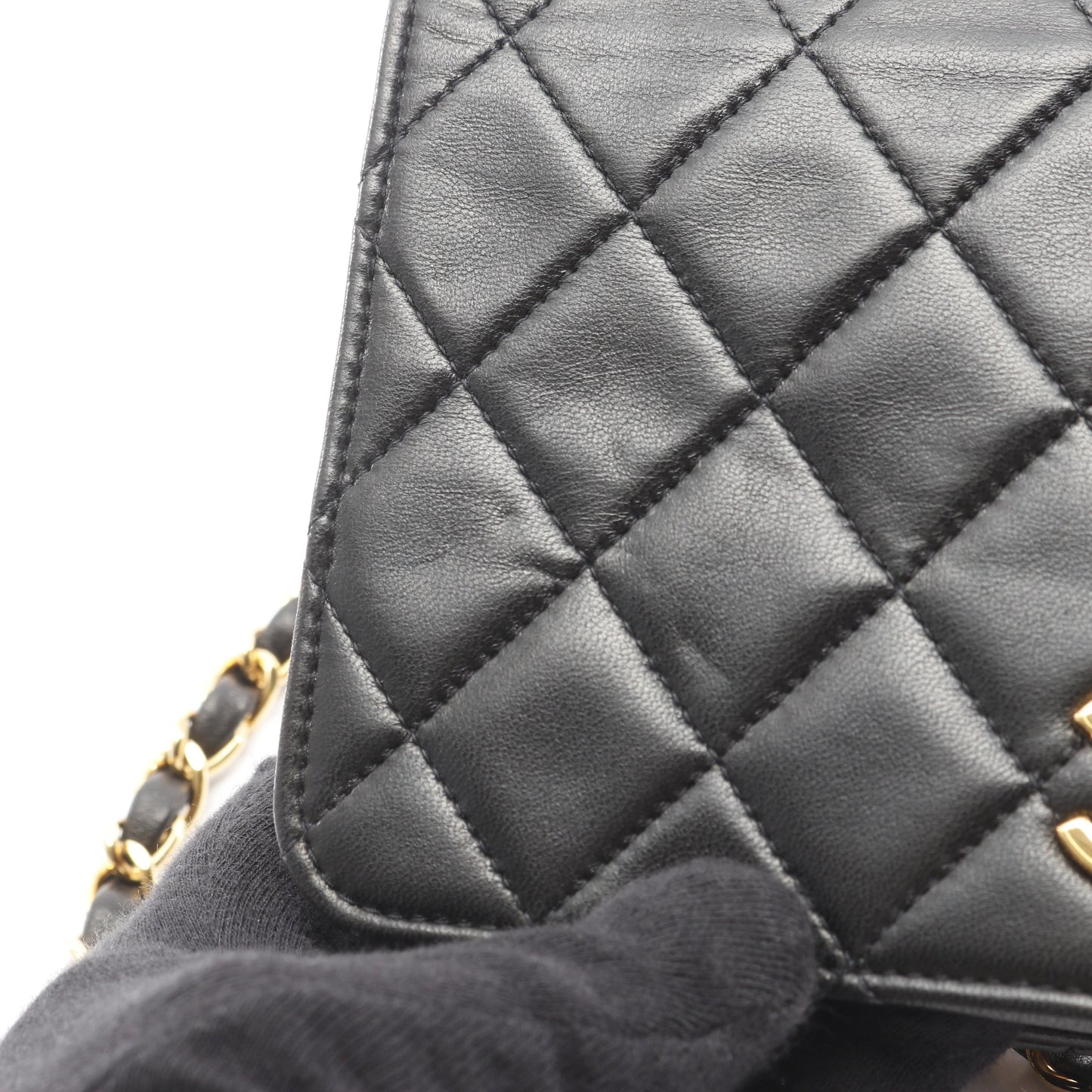 ミニマトラッセ フルフラップ チェーンショルダーバッグ ラムスキン ブラック ゴールド金具 シャネル バッグ CHANEL