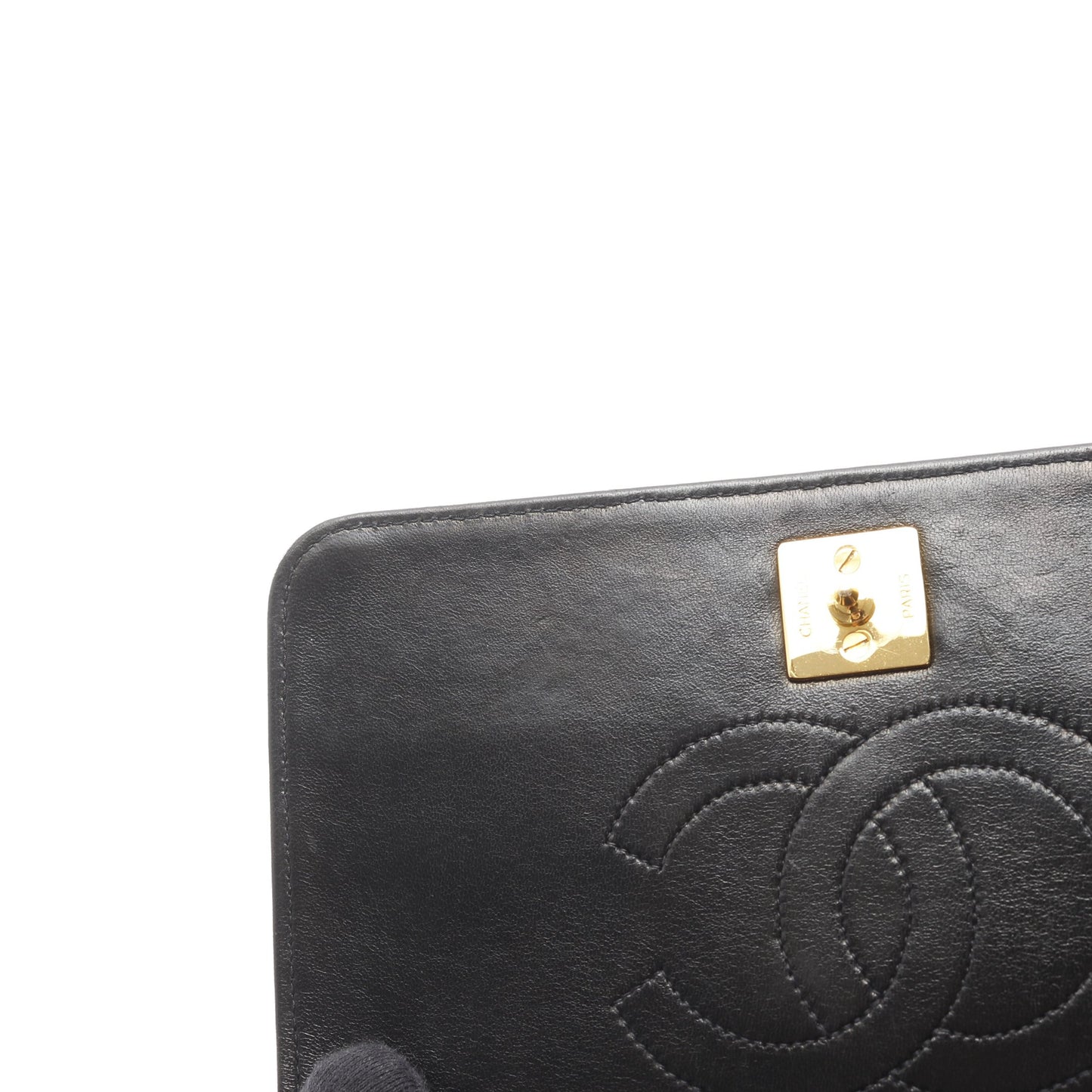 ミニマトラッセ フルフラップ チェーンショルダーバッグ ラムスキン ブラック ゴールド金具 シャネル バッグ CHANEL