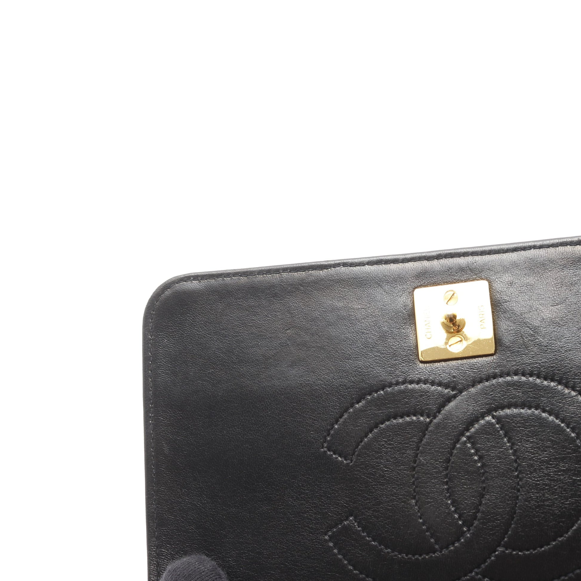 ミニマトラッセ フルフラップ チェーンショルダーバッグ ラムスキン ブラック ゴールド金具 シャネル バッグ CHANEL
