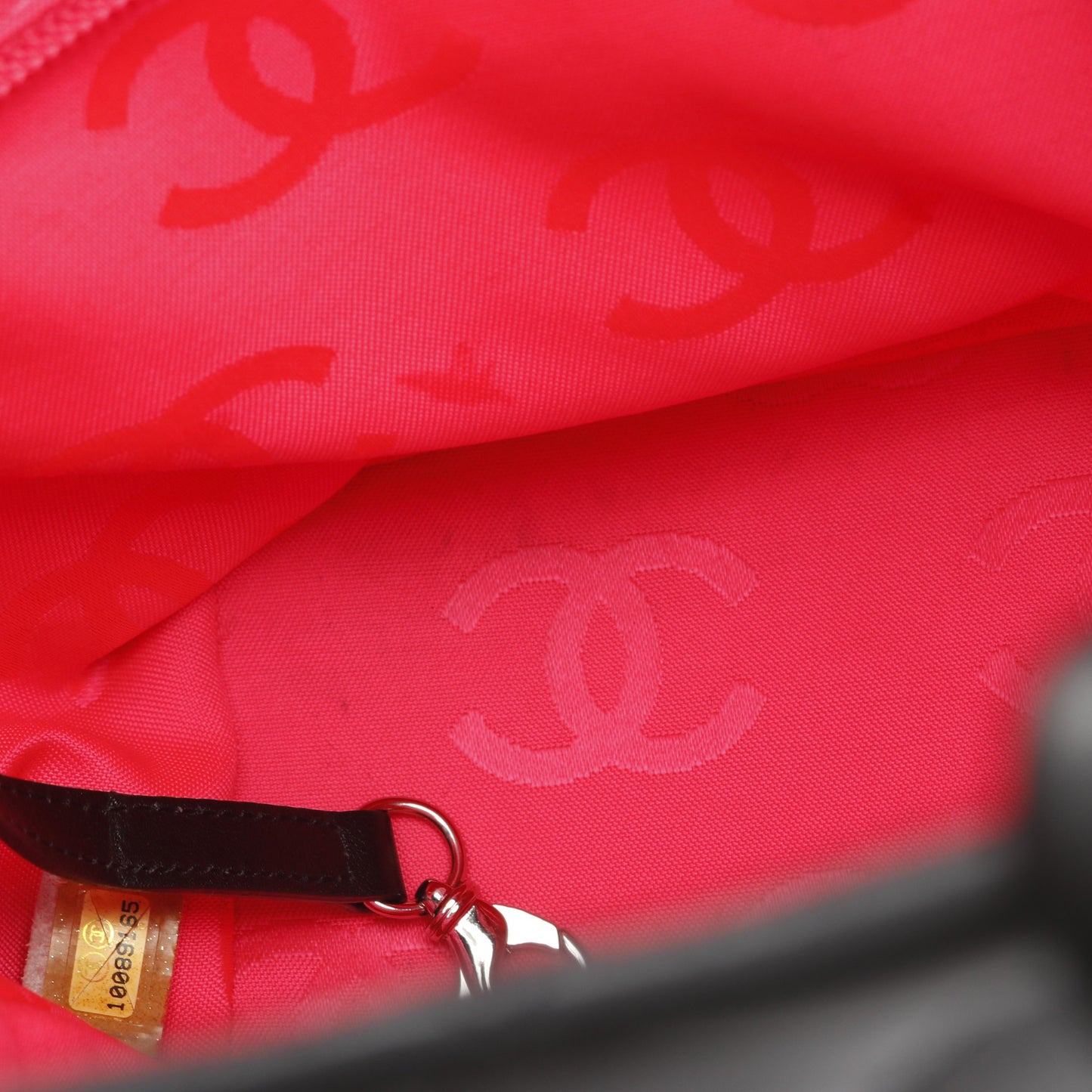 カンボンライン ミディアム ハンドバッグ トートバッグ レザー ブラック シルバー金具 シャネル バッグ CHANEL