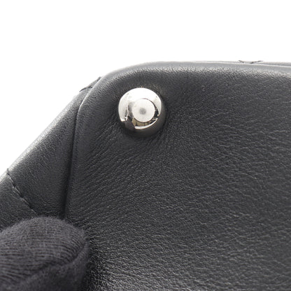 カンボンライン ミディアム ハンドバッグ トートバッグ レザー ブラック シルバー金具 シャネル バッグ CHANEL