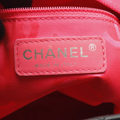カンボンライン ミディアム ハンドバッグ トートバッグ レザー ブラック シルバー金具 シャネル バッグ CHANEL