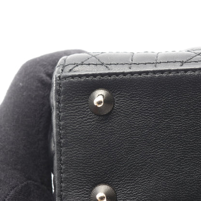 LADY DIOR MY ABCDIOR レディディオール スモール ハートカナージュ ハンドバッグ レザー ブラック 2WAY クリスチャンディオール バッグ Christian Dior