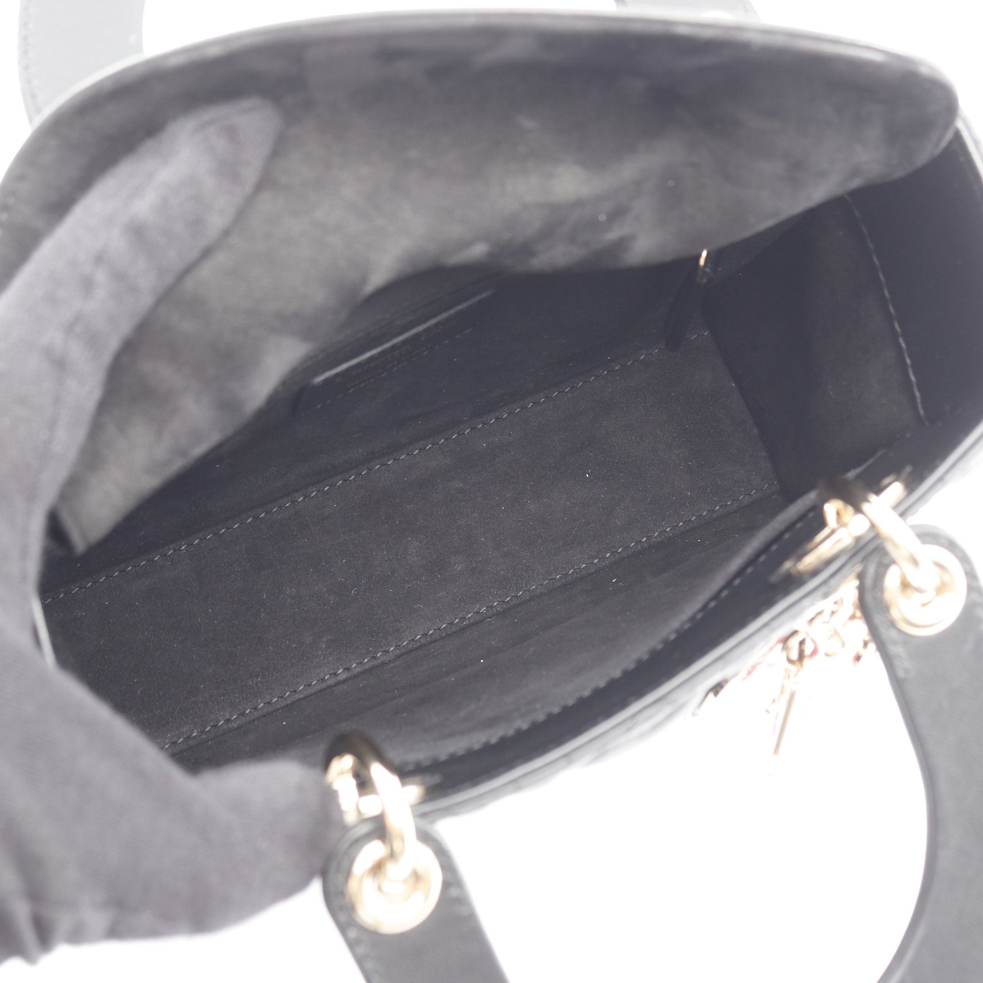 LADY DIOR MY ABCDIOR レディディオール スモール ハートカナージュ ハンドバッグ レザー ブラック 2WAY クリスチャンディオール バッグ Christian Dior