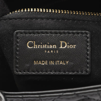 LADY DIOR MY ABCDIOR レディディオール スモール ハートカナージュ ハンドバッグ レザー ブラック 2WAY クリスチャンディオール バッグ Christian Dior