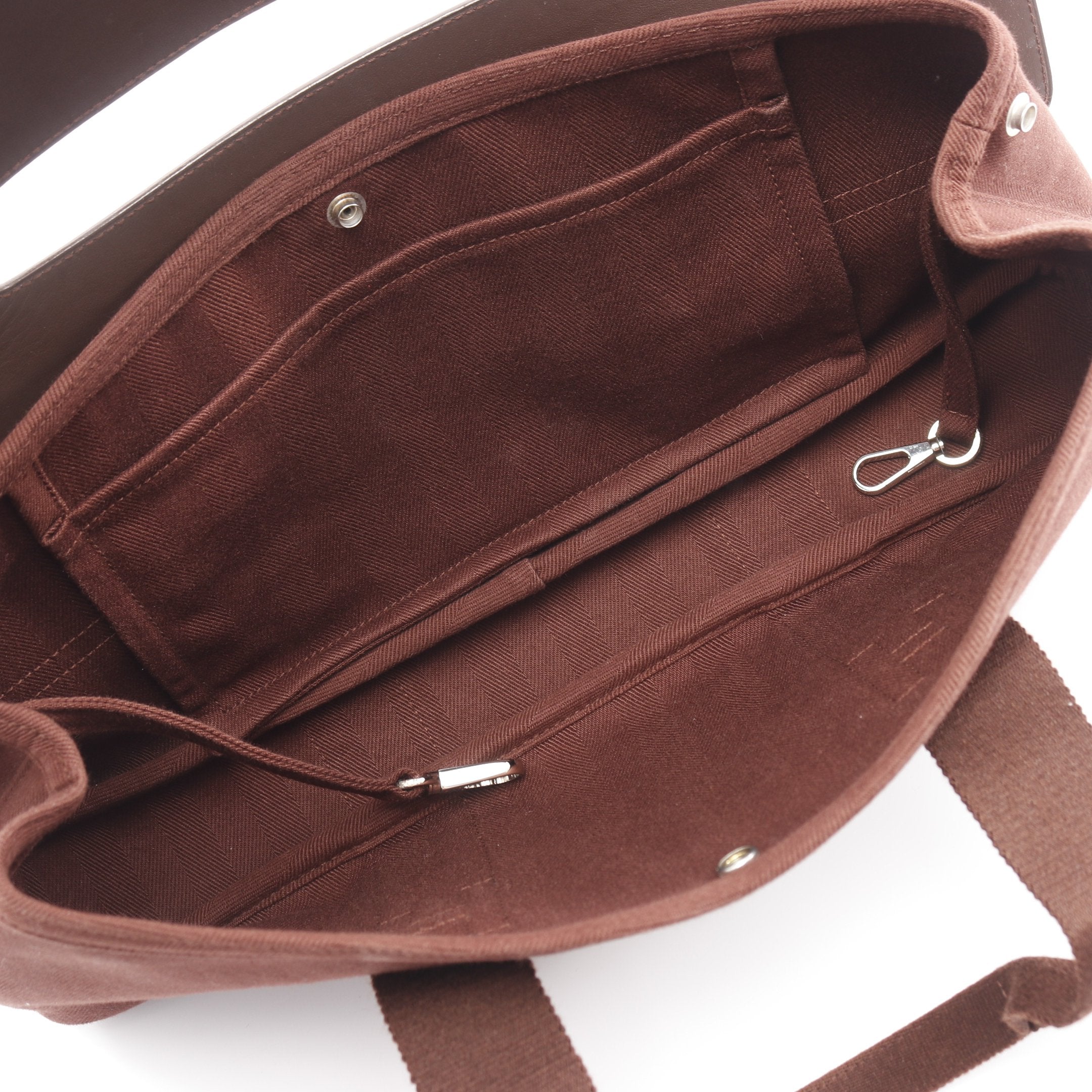 ヴァルパライソ ロングMM ハンドバッグ トワルシェブロン ブラウン