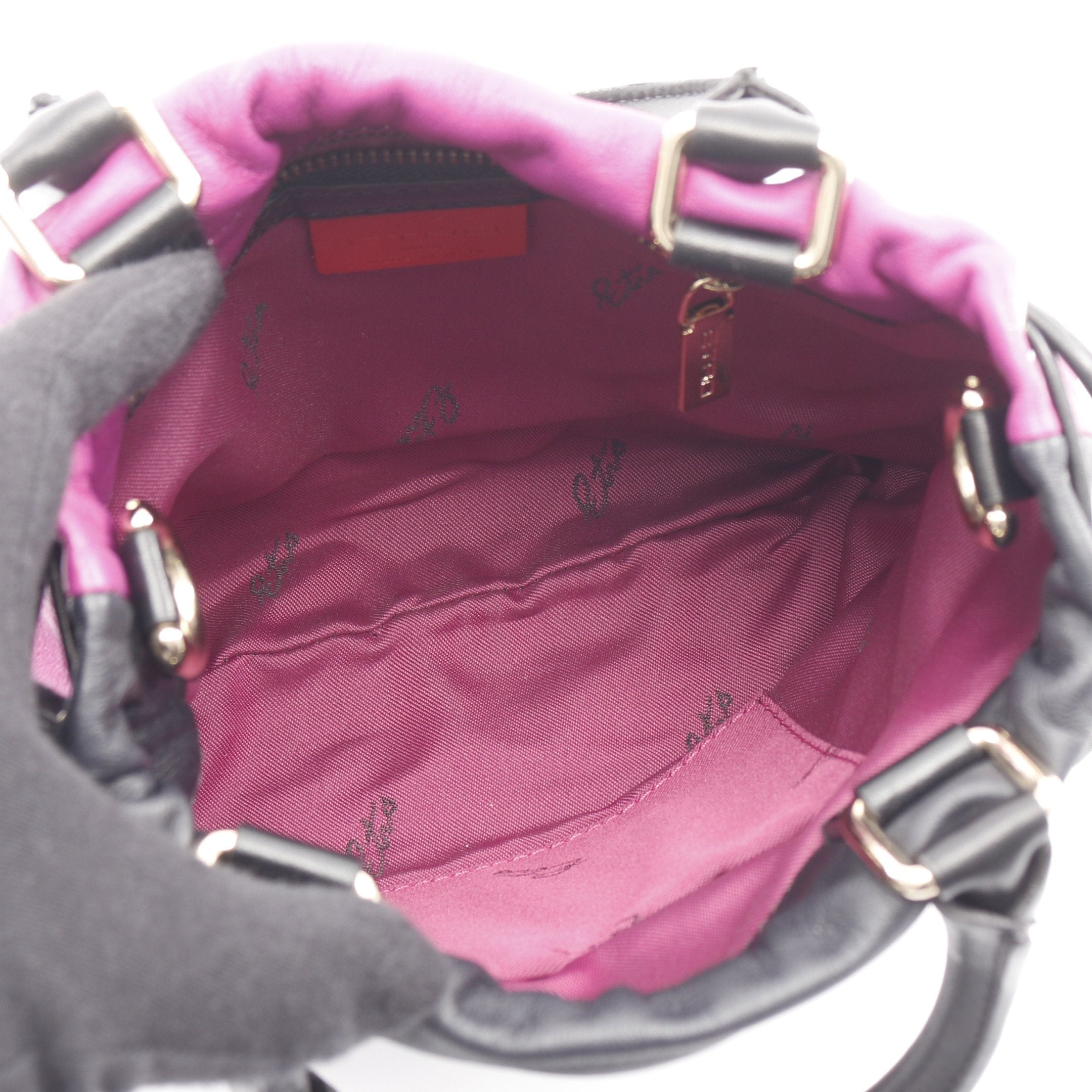 ハンドバッグ レザー ブラック パープル マルチカラー エトロ – RECLO