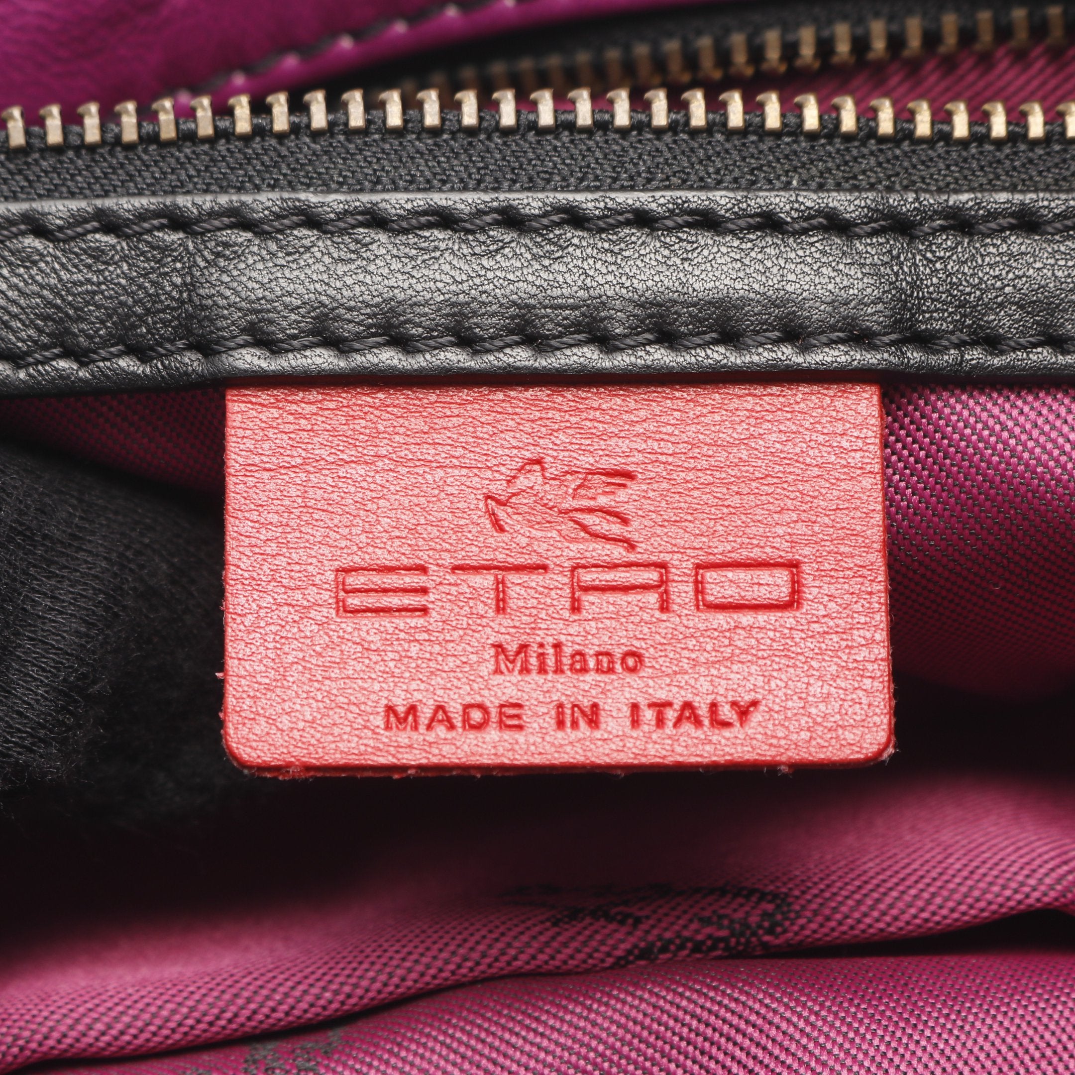 ハンドバッグ レザー ブラック パープル マルチカラー エトロ – RECLO