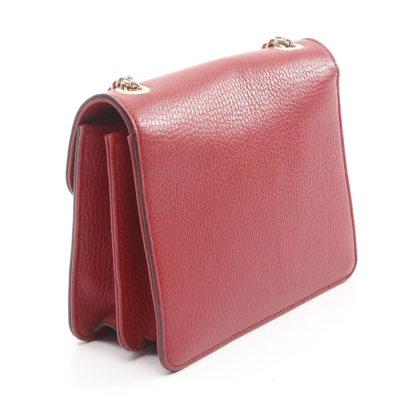 インターロッキングG チェーンショルダーバッグ レザー レッド グッチ バッグ GUCCI