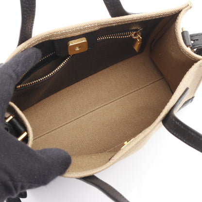 BAR KEEP ON XS ハンドバッグ トートバッグ キャンバス レザー ブラウン ブラック 2WAY バリー バッグ BALLY