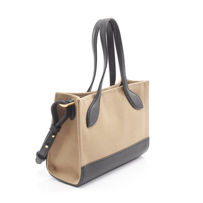 BAR KEEP ON XS ハンドバッグ トートバッグ キャンバス レザー ブラウン ブラック 2WAY バリー バッグ BALLY