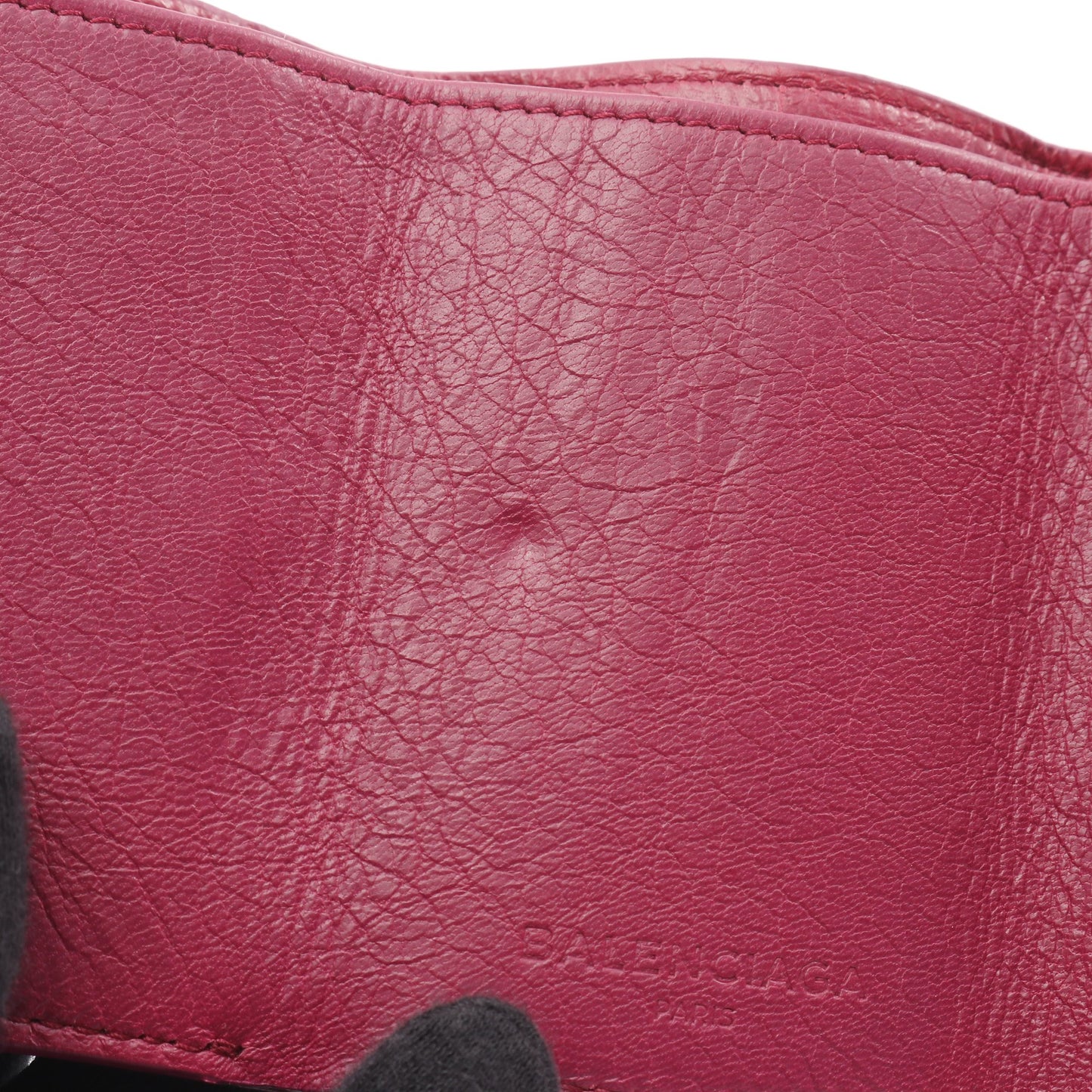 クラシック ミニ ウォレット 三つ折り財布 レザー ピンクパープル バレンシアガ 財布・小物 BALENCIAGA